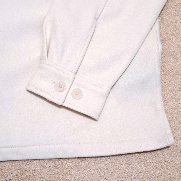 Simons | Le 31 Mens Shirt Jacket Size Medium Overshirt Cream Buton Front New! - Picture 7 of 14